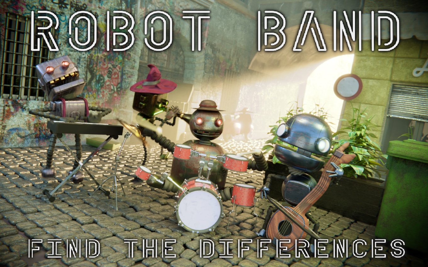 Sharpen Your Eye with Robot Band - Find the Differences