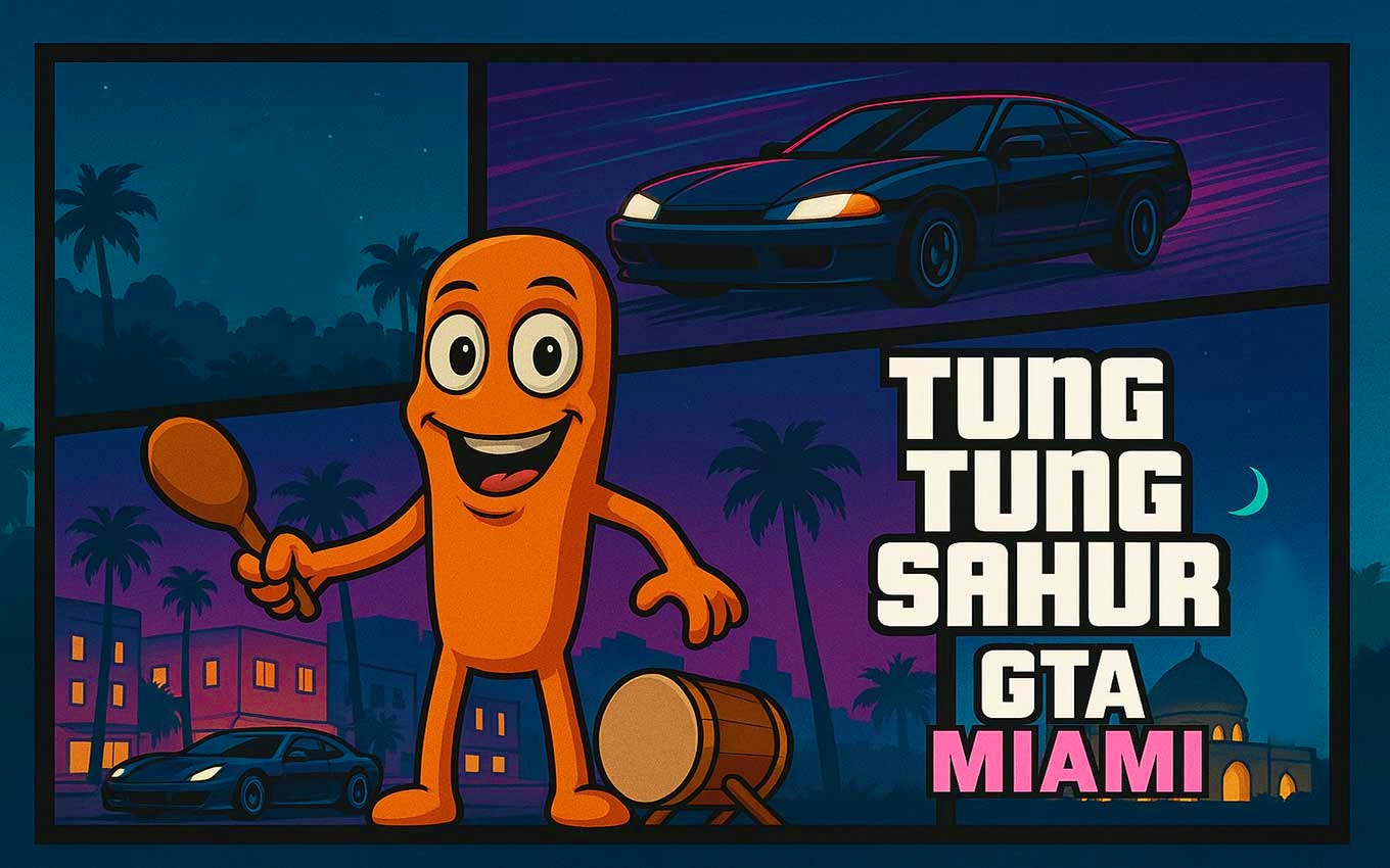 Neon Nights and Motorbike Mayhem in Tung Tung Sahur GTA Miami