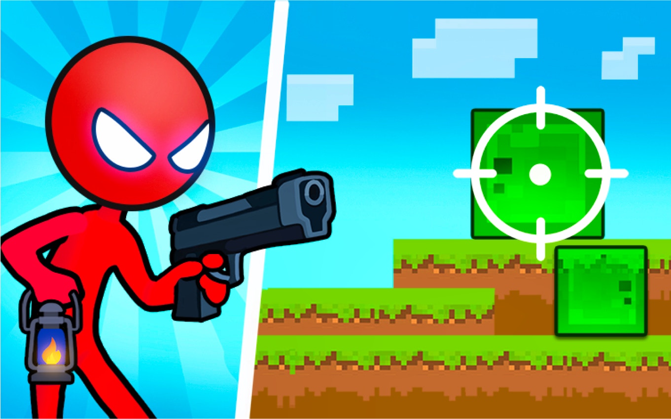 Stickman Action: Can You Beat the Monster School?