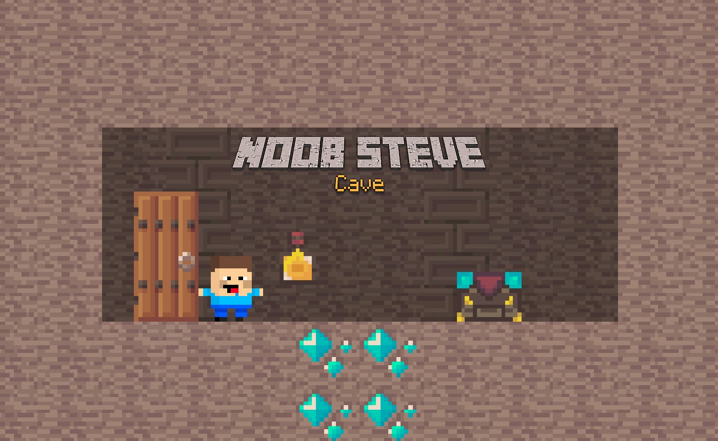 Cave Adventure Fun: Noob Steve's Pixelated Peril